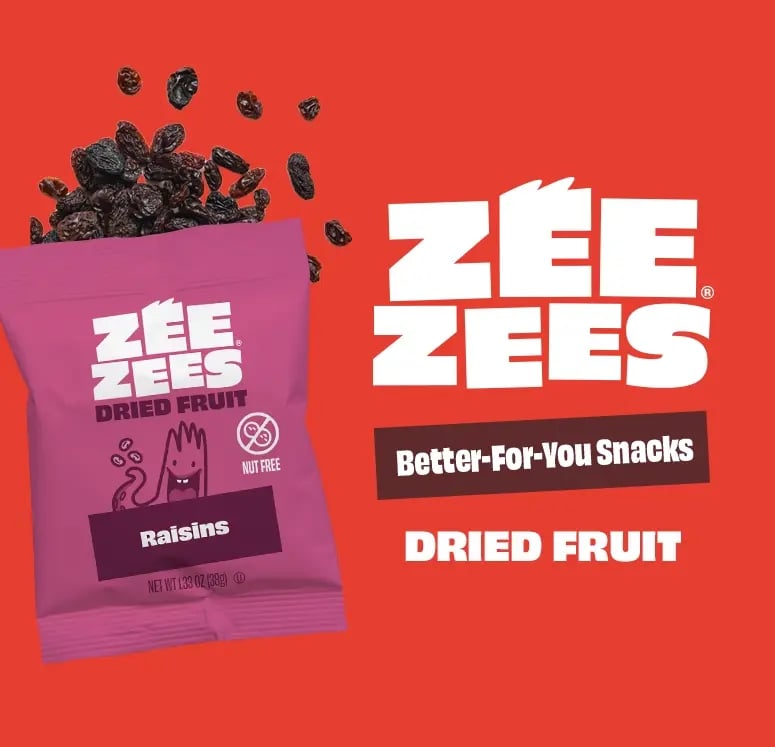Zee Zees, Dried Fruit, Raisins, I/W, 1.33oz